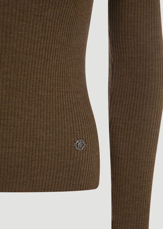 ELENA POLO COLLAR 100% WOOL SWEATER