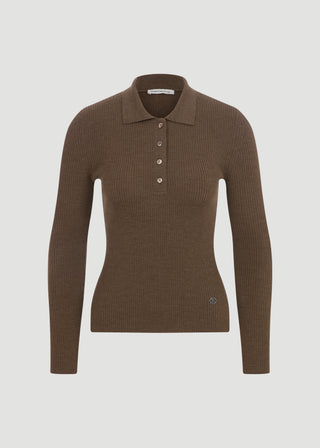 ELENA POLO COLLAR 100% WOOL SWEATER