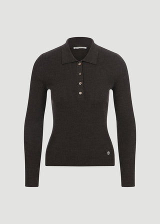 ELENA POLO COLLAR 100% WOOL SWEATER